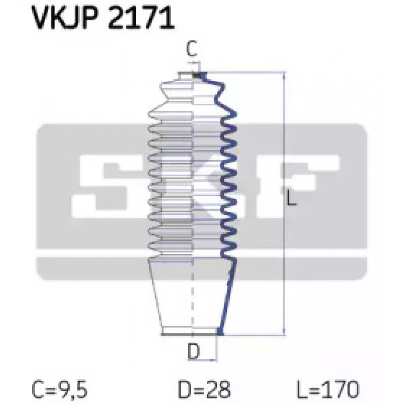 VKJP 2171 SKF - Пильовик привідного валу